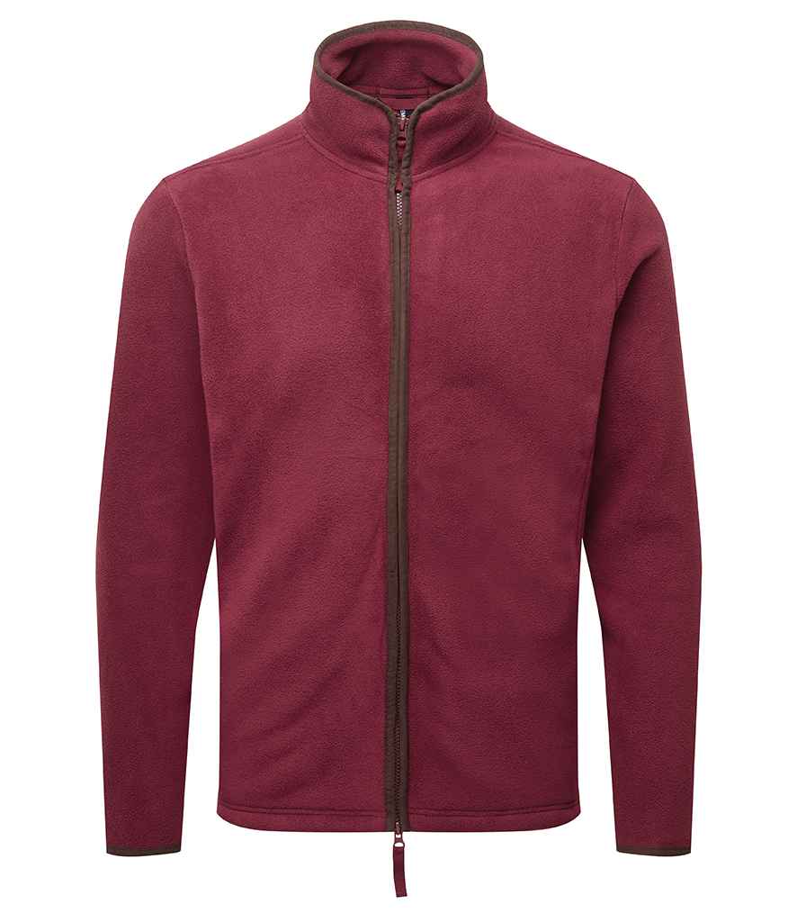 Premier Artisan Fleece Jacket | Burgundy/Brown