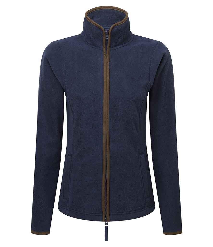Premier Ladies Artisan Fleece Jacket | Navy/Brown