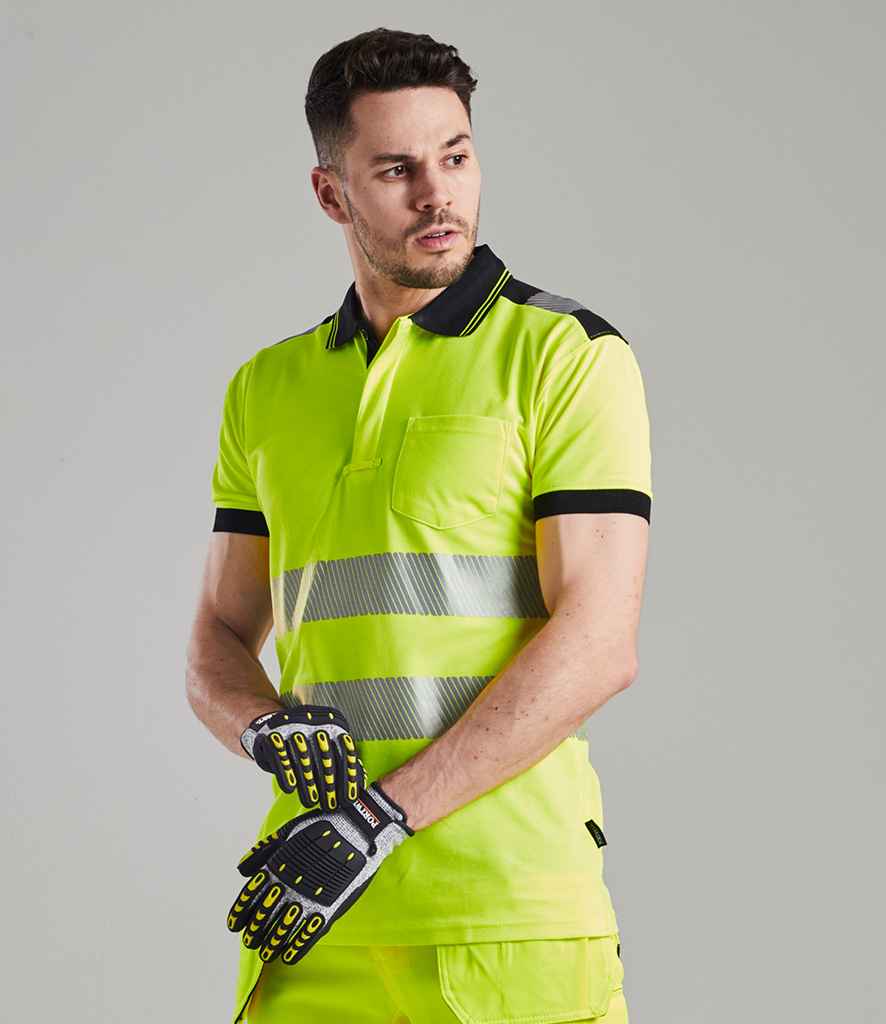 Portwest PW3 Hi-Vis Polo Shirt | Yellow/Black
