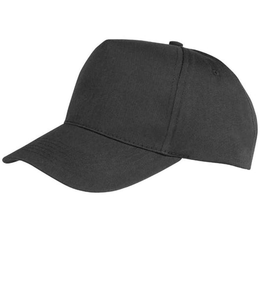 Result Kids Boston 5 Panel Printers Cap | Black