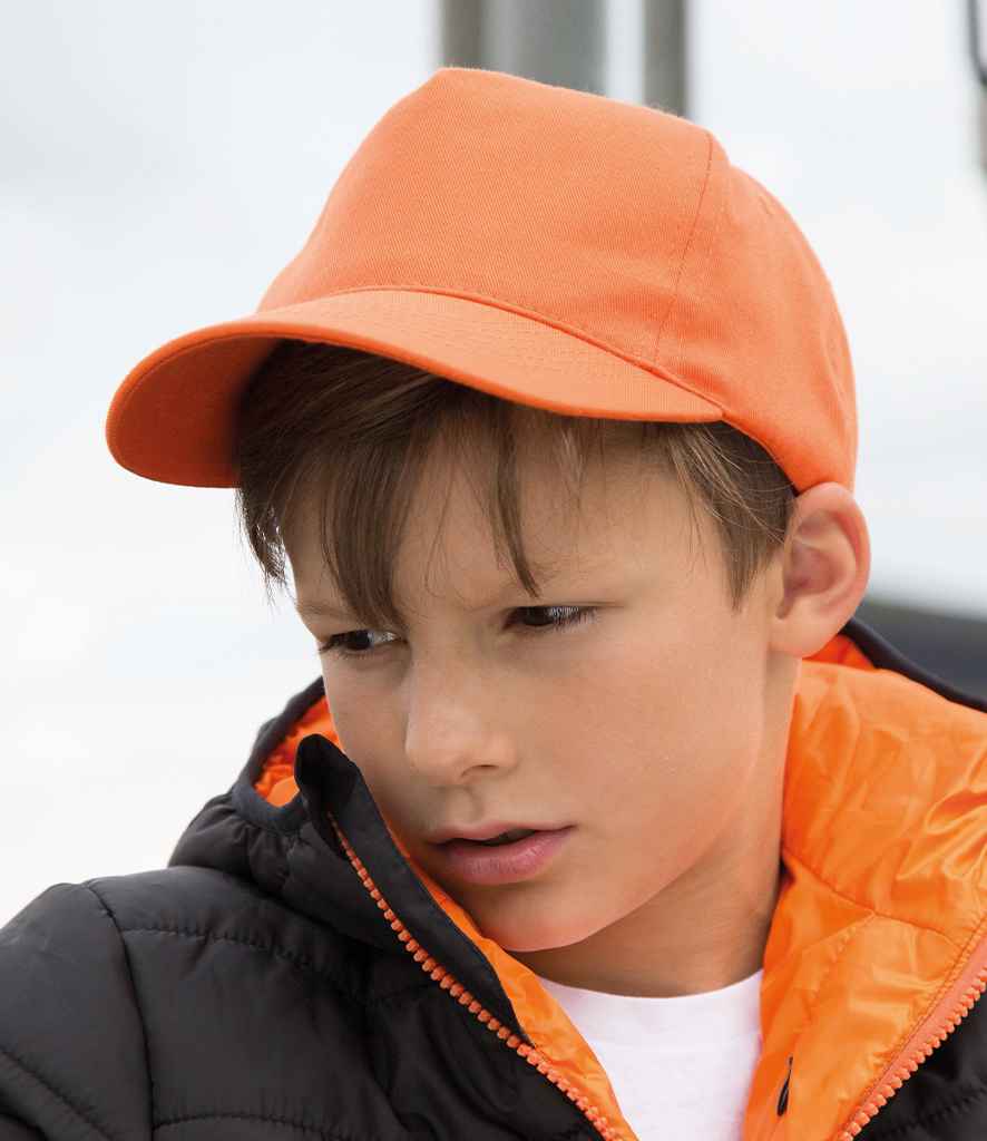Result Kids Boston 5 Panel Printers Cap | Orange
