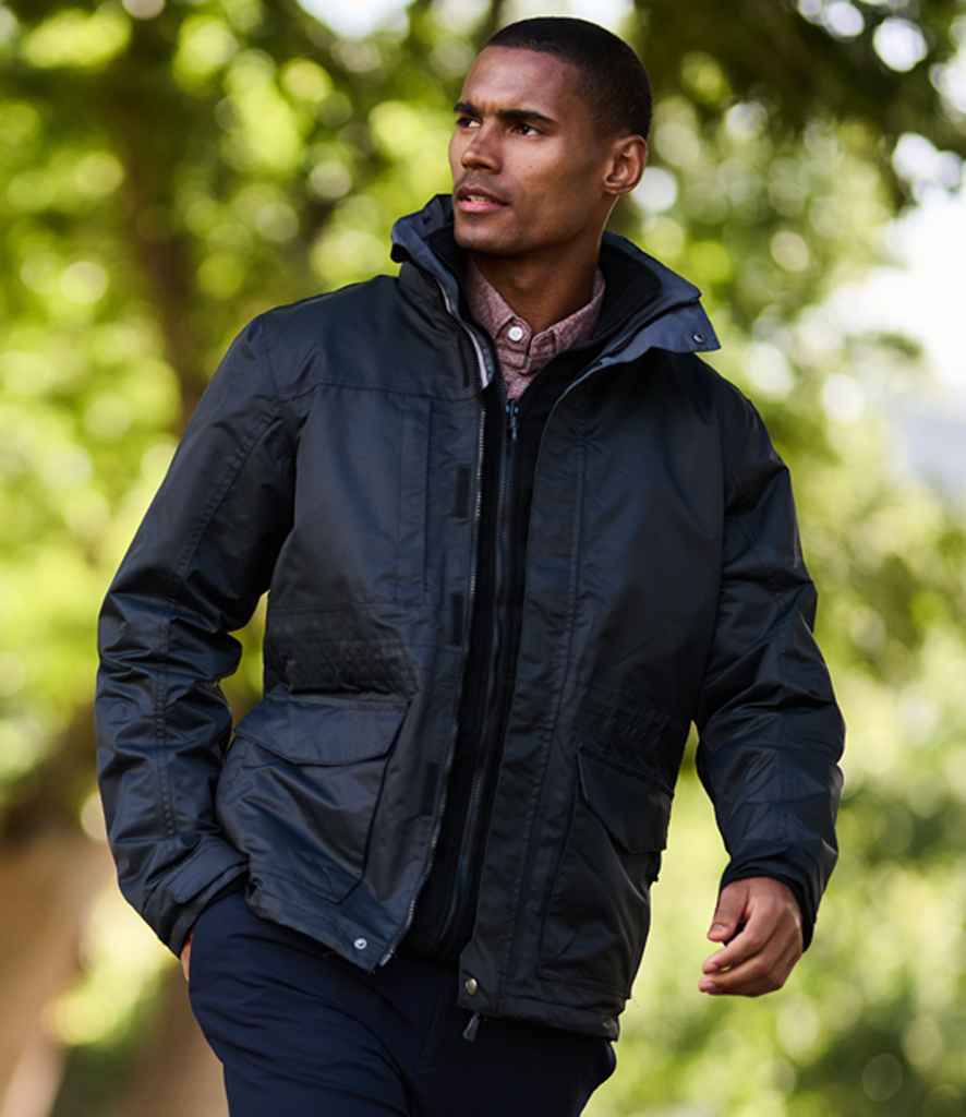 Regatta Benson III 3-in-1 Breathable Jacket | Black/Black