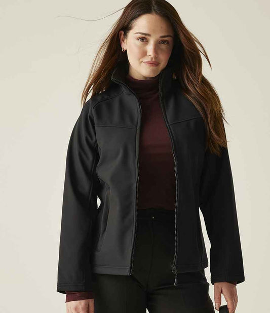Regatta Ladies Uproar Soft Shell Jacket | Black/Black Lining