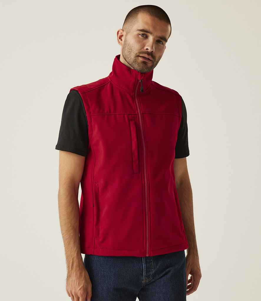 Regatta Flux Soft Shell Bodywarmer | Classic Red/Seal Grey