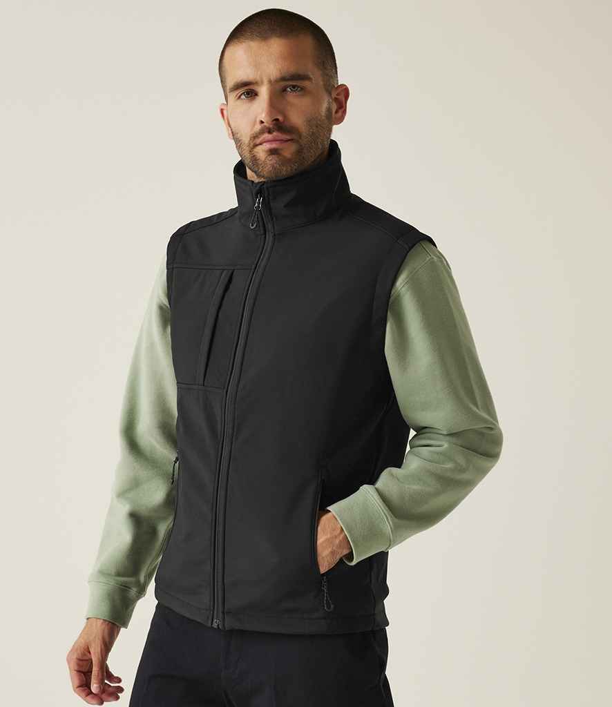 Regatta Octagon II Printable Soft Shell Bodywarmer | Black/Black