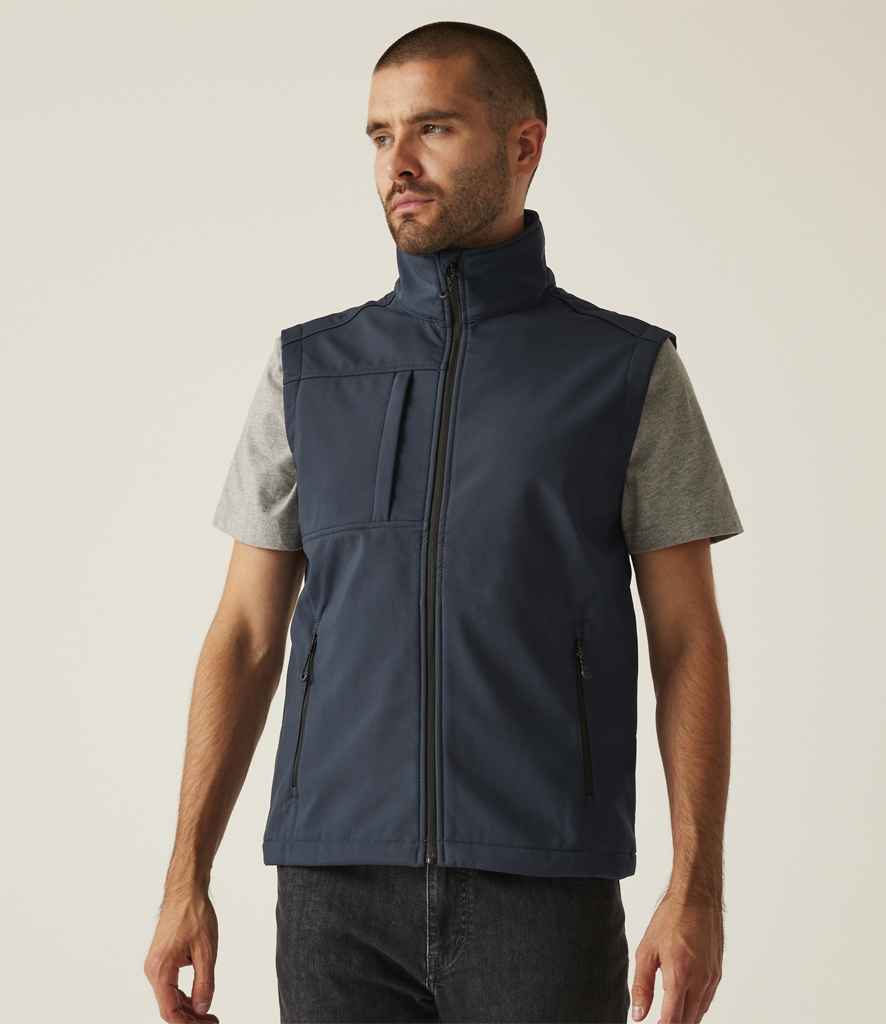 Regatta Octagon II Printable Soft Shell Bodywarmer | Navy/Seal Grey