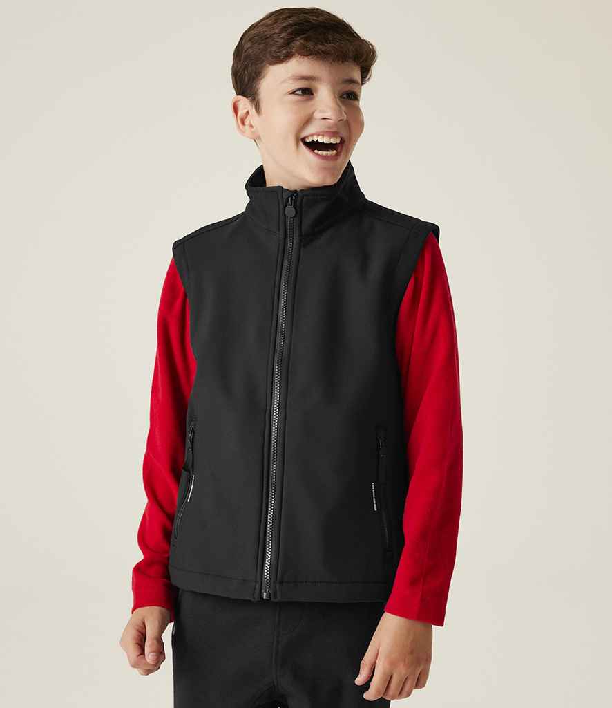 Regatta Kids Ablaze Soft Shell Bodywarmer | Black/Black