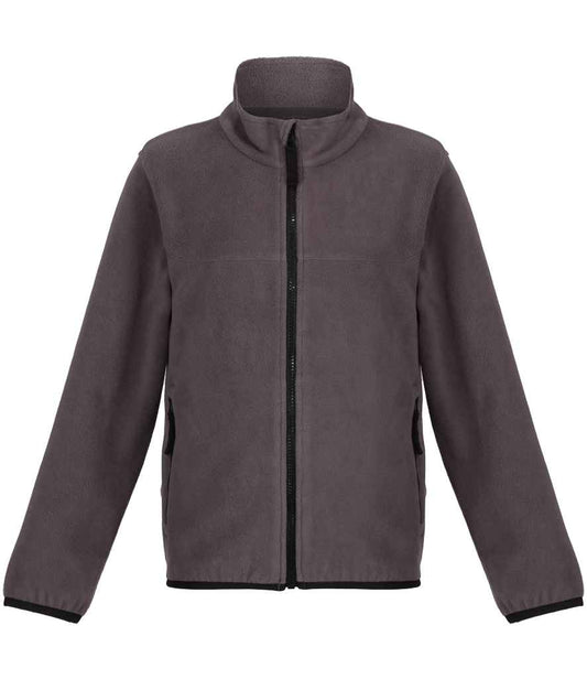 Regatta Kids Full Zip Micro Fleece Jacket | Seal Grey/Black