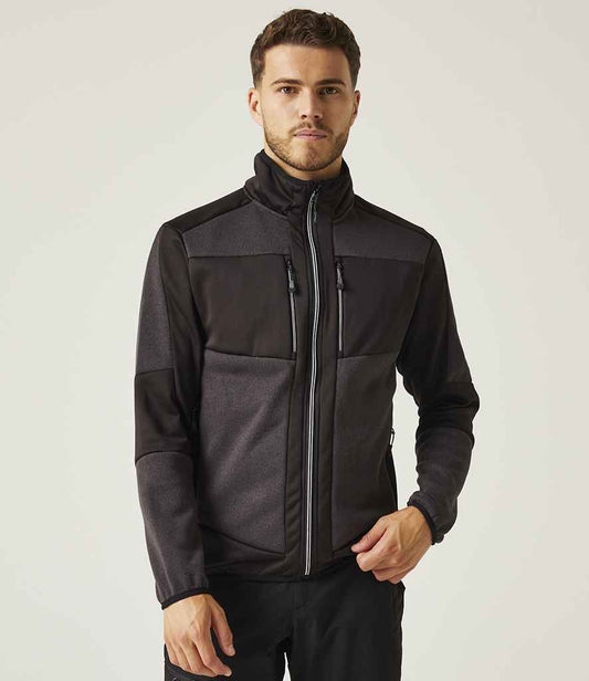 Regatta E-Volve Unisex Knit Effect Midlayer Top | Ash/Black