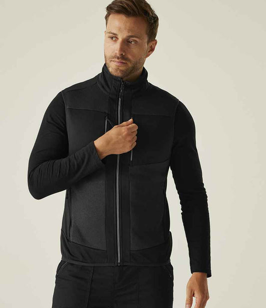 Regatta E-Volve Unisex Knit Effect Stretch Bodywarmer | Ash/Black