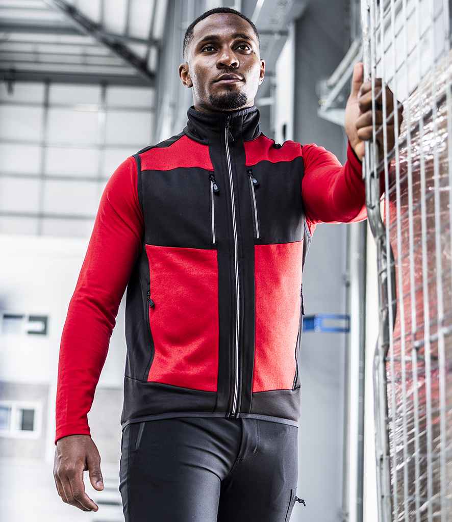 Regatta E-Volve Unisex Knit Effect Stretch Bodywarmer | Classic Red/Black