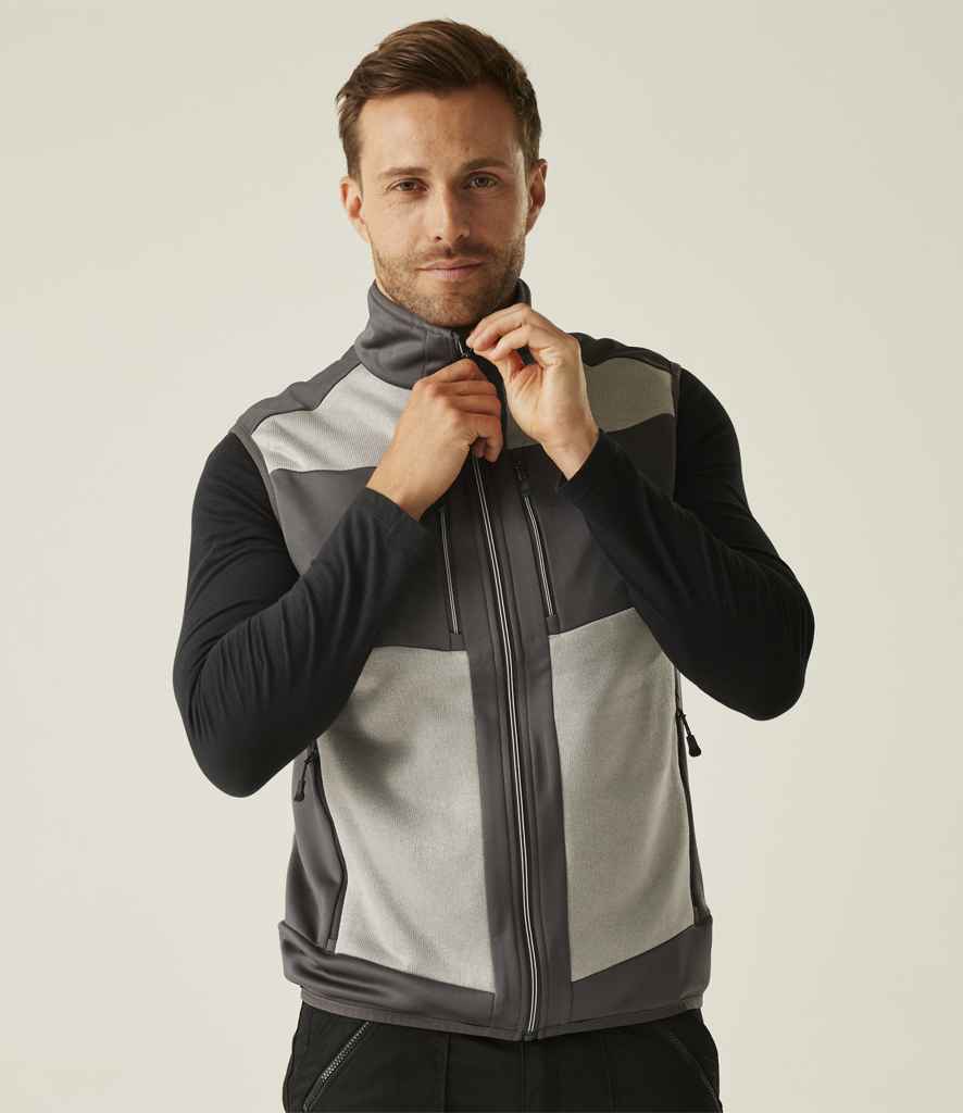 Regatta E-Volve Unisex Knit Effect Stretch Bodywarmer | Mineral Grey/Ash