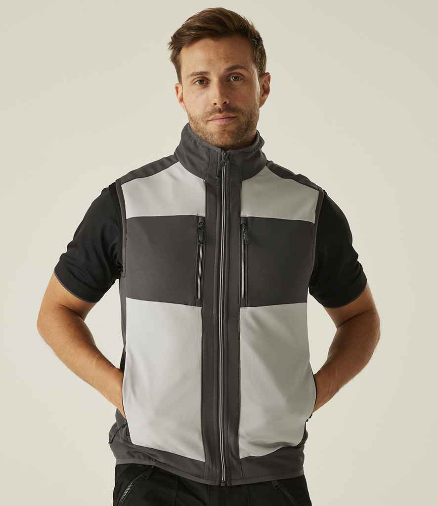 Regatta E-Volve Unisex Two Layer Soft Shell Bodywarmer | Mineral Grey/Ash