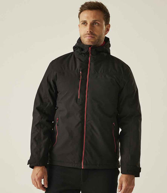 Regatta Navigate Waterproof Insulated Jacket | Black/Classic Red