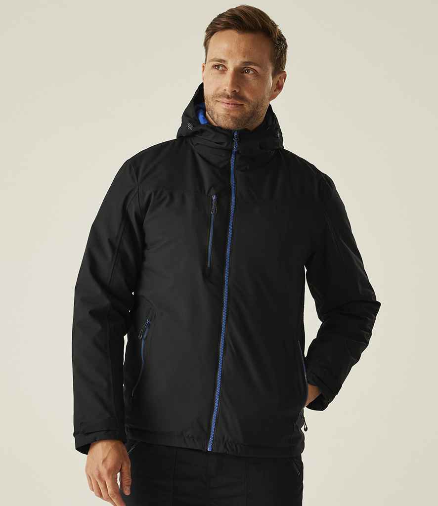 Regatta Navigate Waterproof Insulated Jacket | Black/New Royal Blue