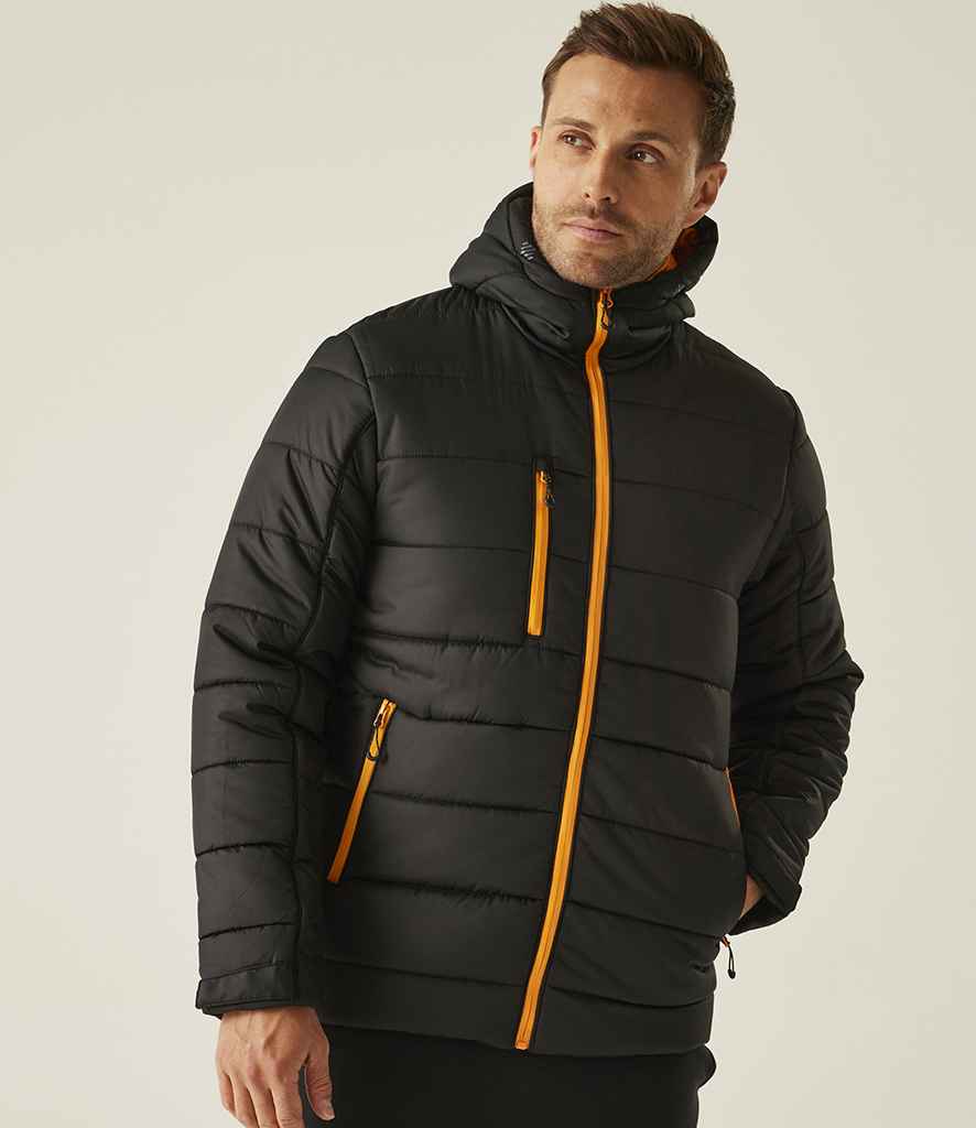 Regatta Navigate Thermal Jacket | Black/Orange Pop