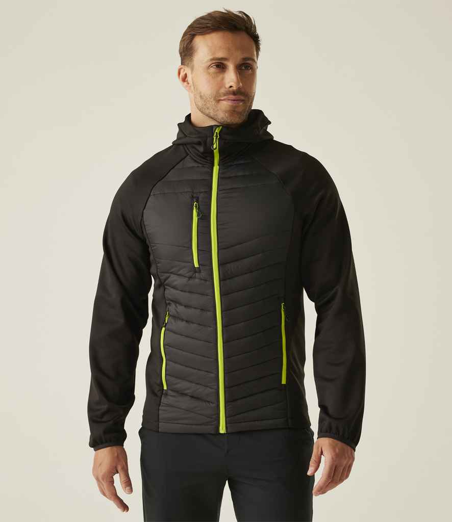 Regatta Navigate Hybrid Jacket | Black/Lime Green