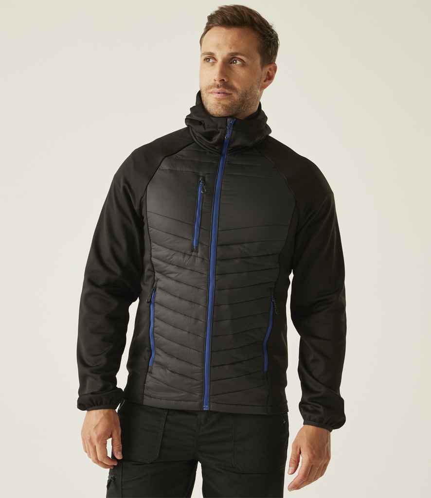 Regatta Navigate Hybrid Jacket | Black/New Royal Blue