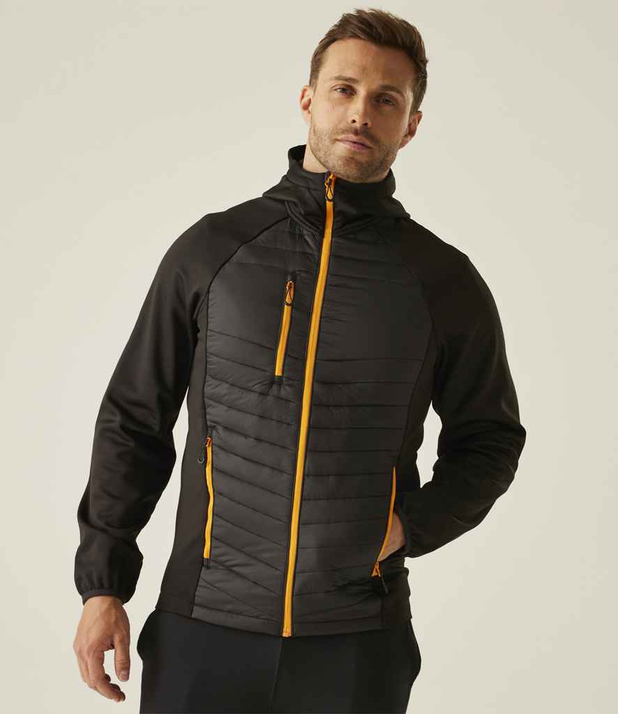 Regatta Navigate Hybrid Jacket | Black/Orange Pop