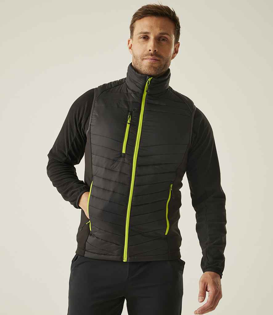 Regatta Navigate Hybrid Bodywarmer | Black/Lime Green