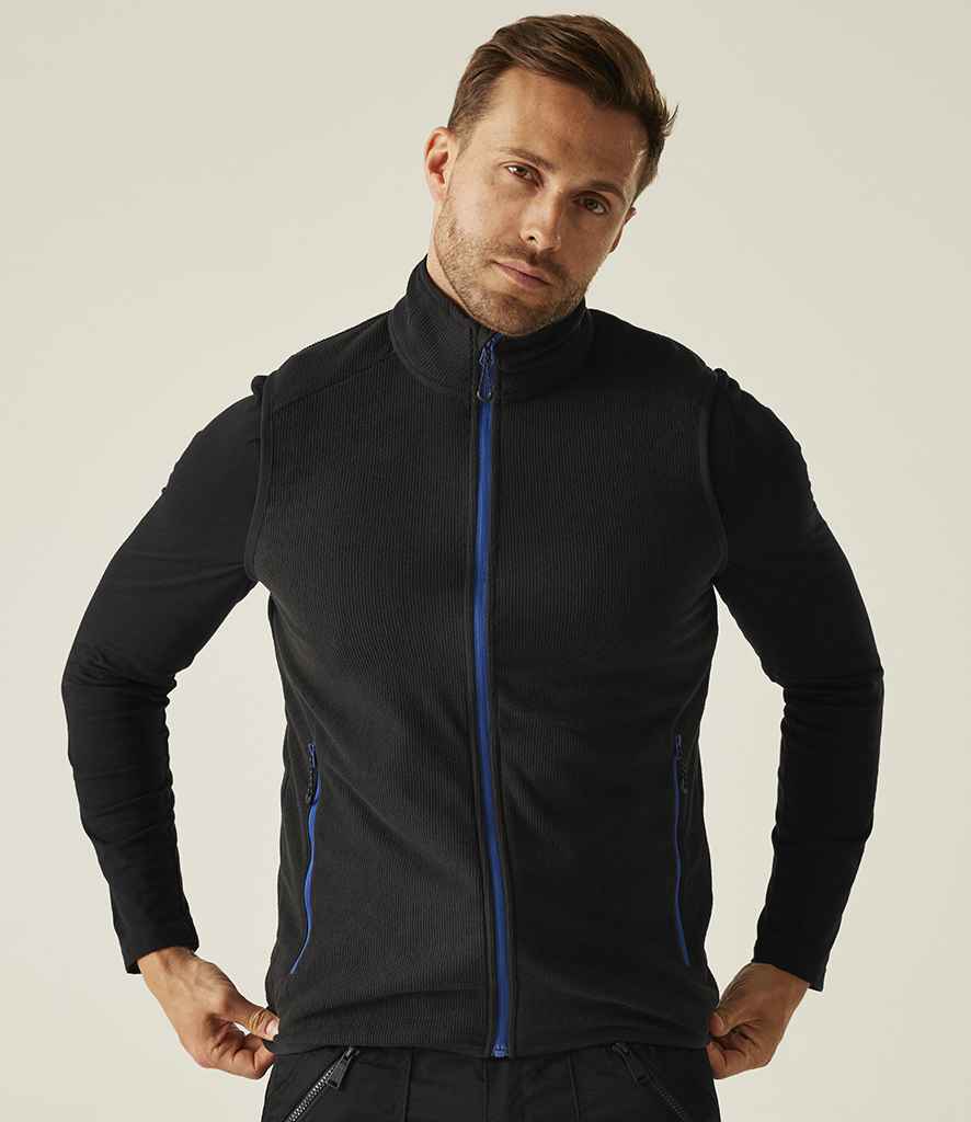 Regatta Navigate Fleece Bodywarmer | Black/New Royal Blue