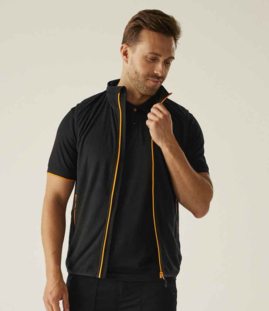 Regatta Navigate Fleece Bodywarmer | Black/Orange Pop