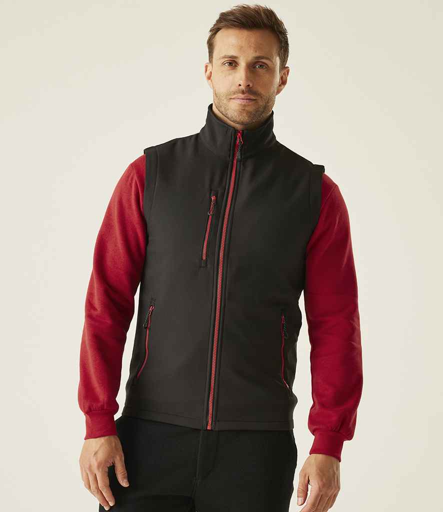 Regatta Navigate Two Layer Soft Shell Bodywarmer | Black/Classic Red