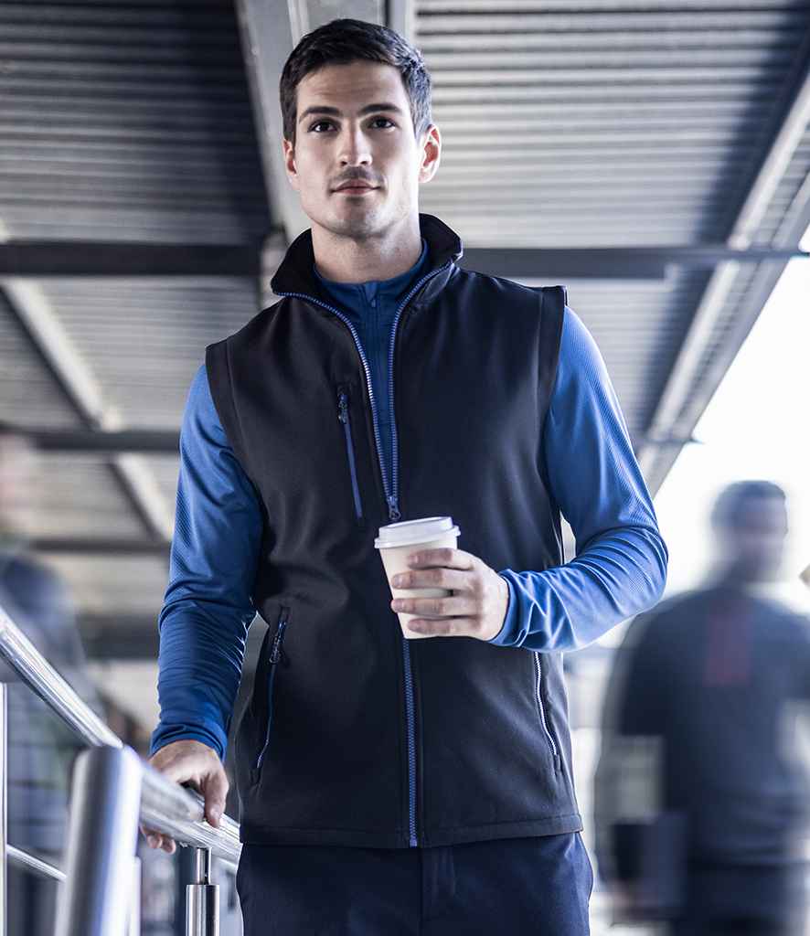 Regatta Navigate Two Layer Soft Shell Bodywarmer | Black/New Royal Blue