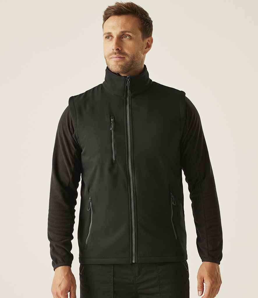 Regatta Navigate Two Layer Soft Shell Bodywarmer | Black/Seal Grey