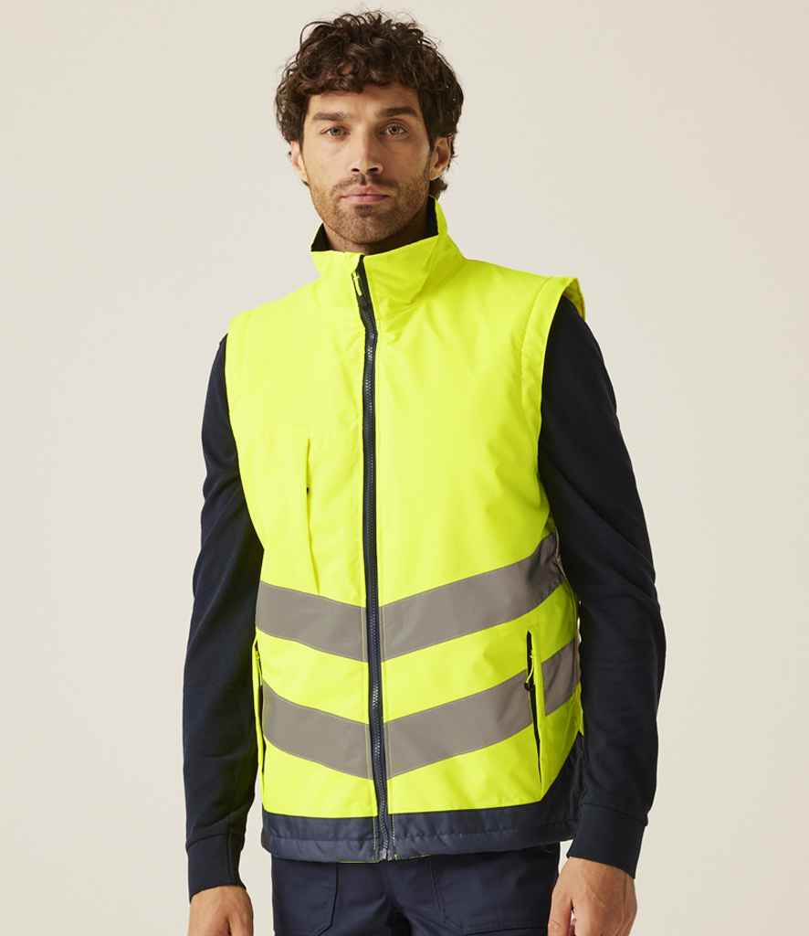 Regatta High Visibility Pro Bodywarmer | Yellow/Navy