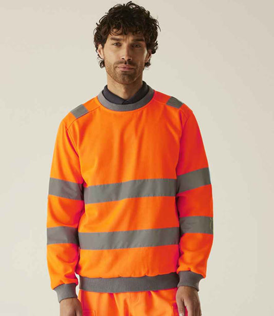 Regatta High Visibility Pro Contract Crew Neck Sweatshirt | Orange