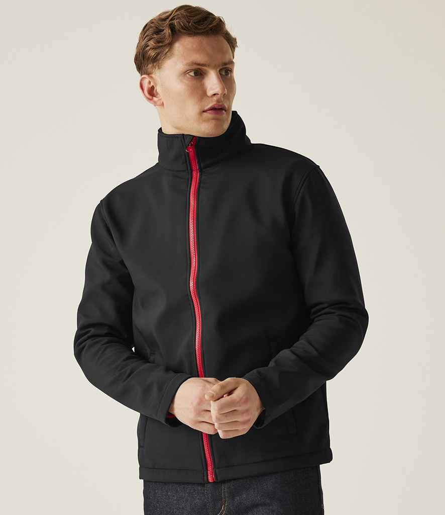 Regatta Ablaze Printable Soft Shell Jacket | Black/Classic Red