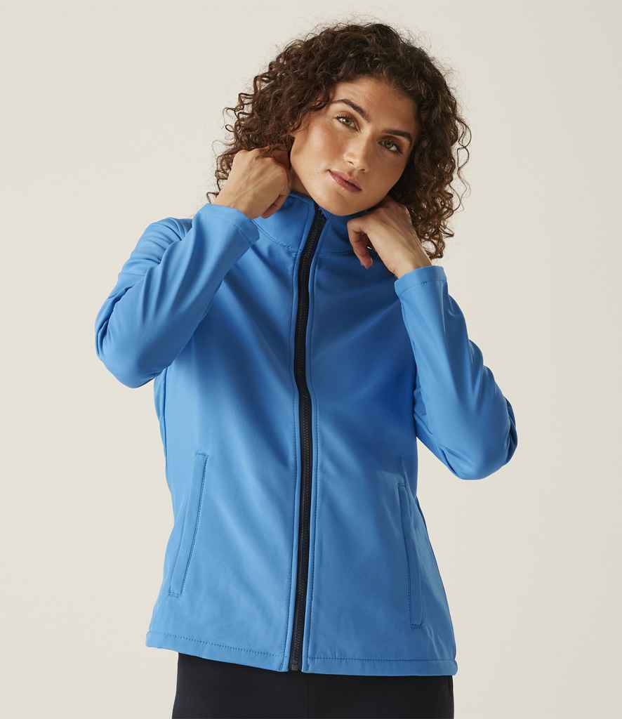 Regatta Ladies Ablaze Printable Soft Shell Jacket | French Blue/Navy