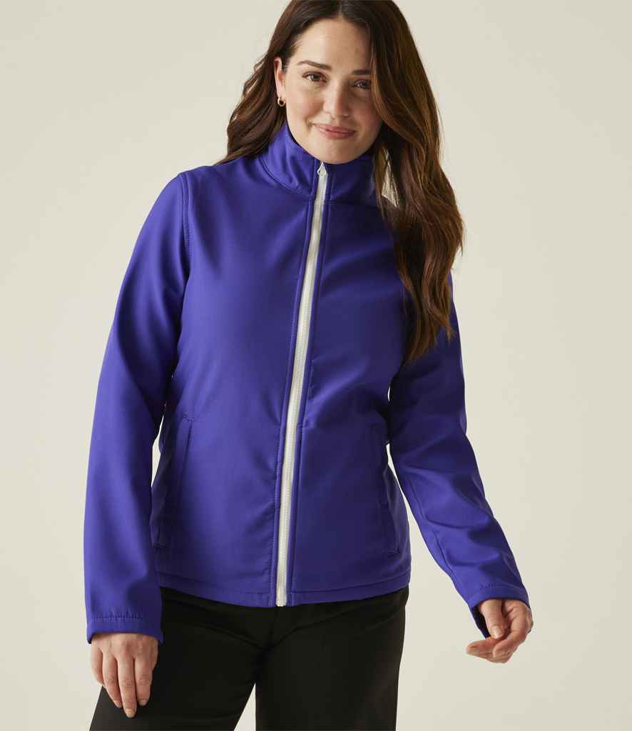 Regatta Ladies Ablaze Printable Soft Shell Jacket | Vibrant Purple/Black