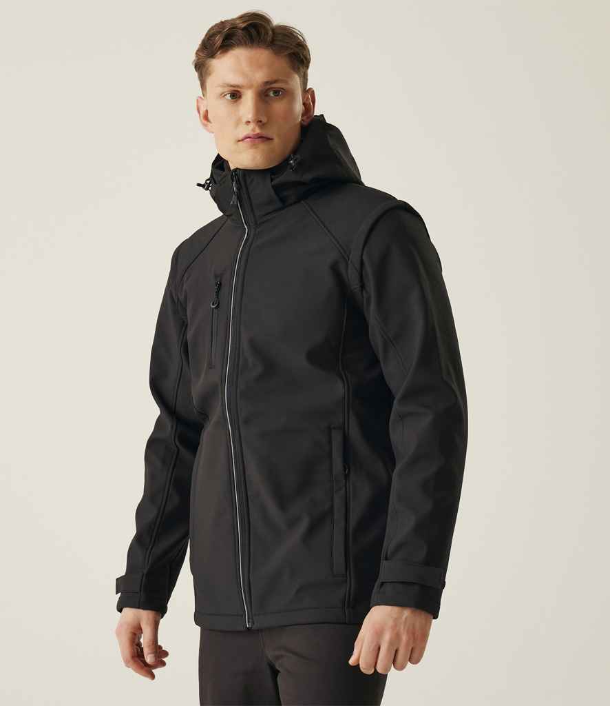 Regatta Erasmus 4-in-1 Soft Shell Jacket | Black/Black