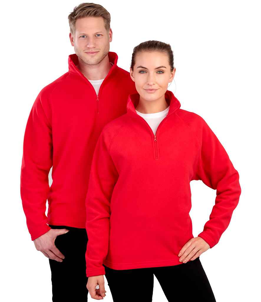 Result Core Zip Neck Micro Fleece | Red