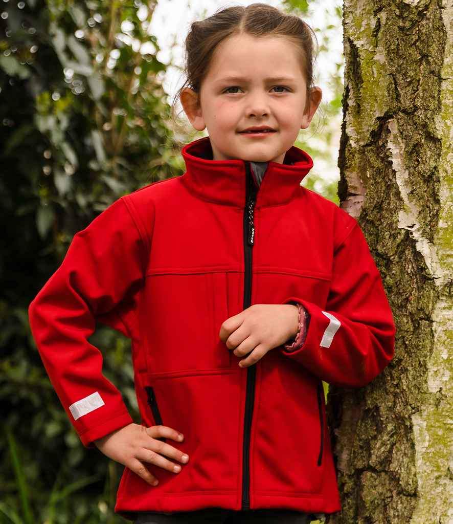 Result Recycled Kids Classic Three Layer Soft Shell Jacket | Red