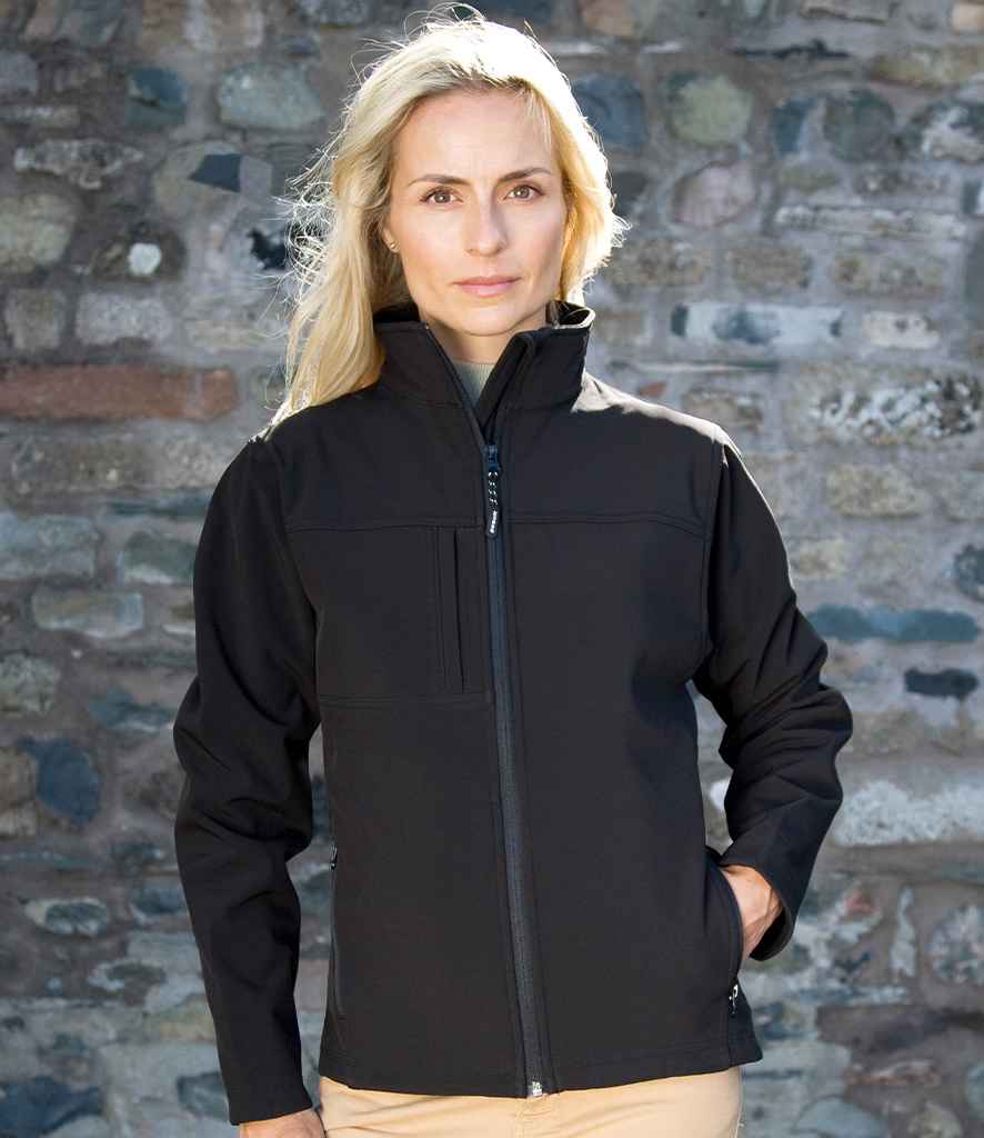 Result Recycled Ladies Classic Three Layer Soft Shell Jacket | Black