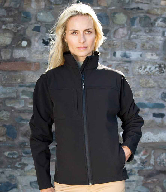 Result Recycled Ladies Classic Three Layer Soft Shell Jacket | Black