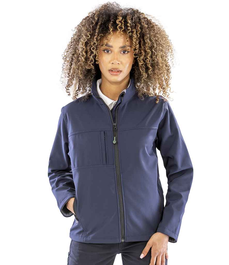 Result Recycled Ladies Classic Three Layer Soft Shell Jacket | Navy