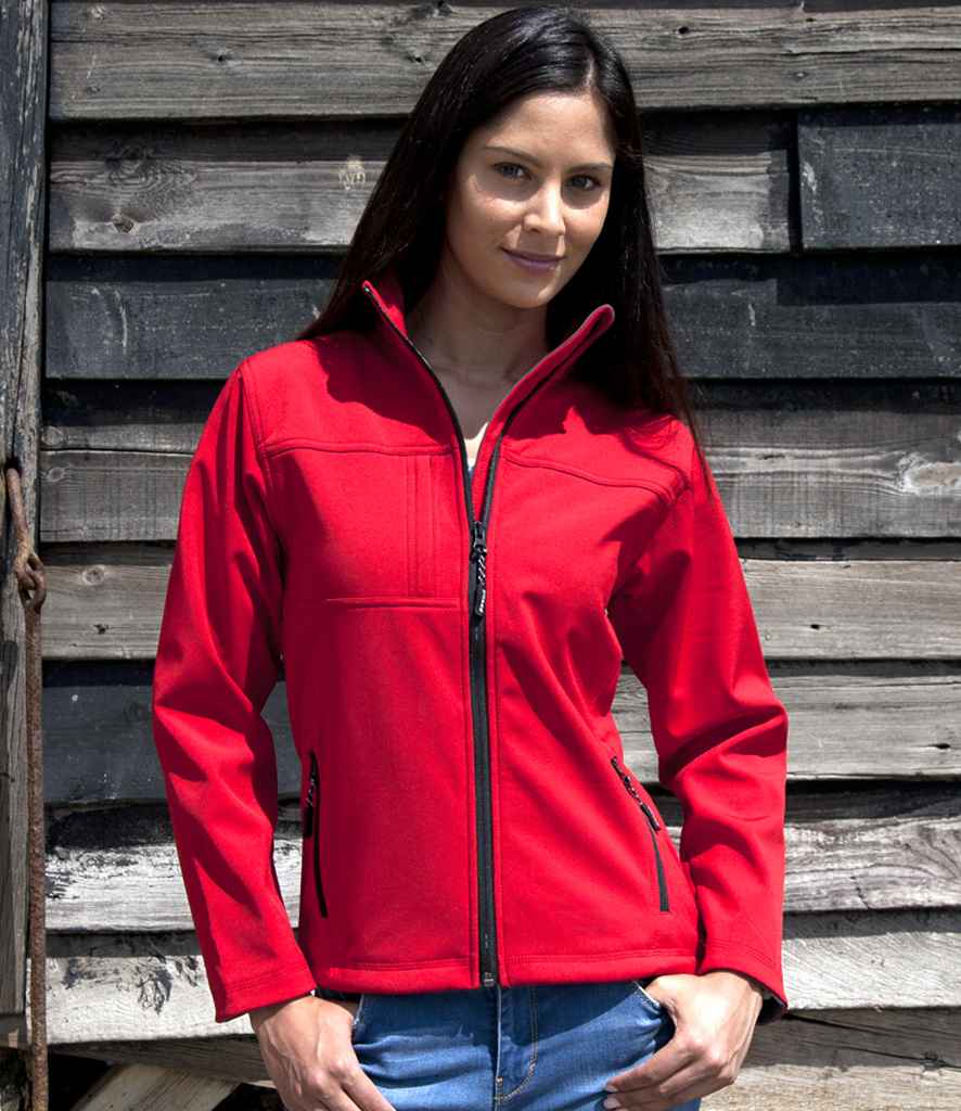 Result Recycled Ladies Classic Three Layer Soft Shell Jacket | Red