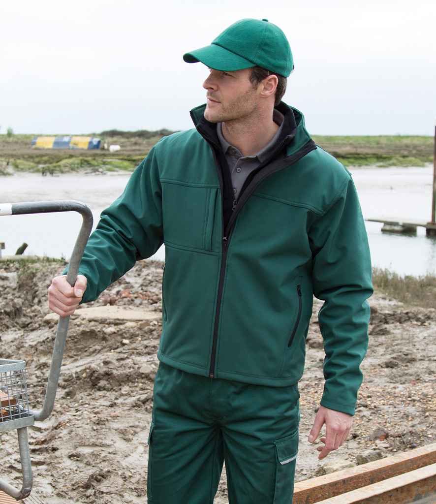 Result Recycled Classic Three Layer Soft Shell Jacket | Bottle Green