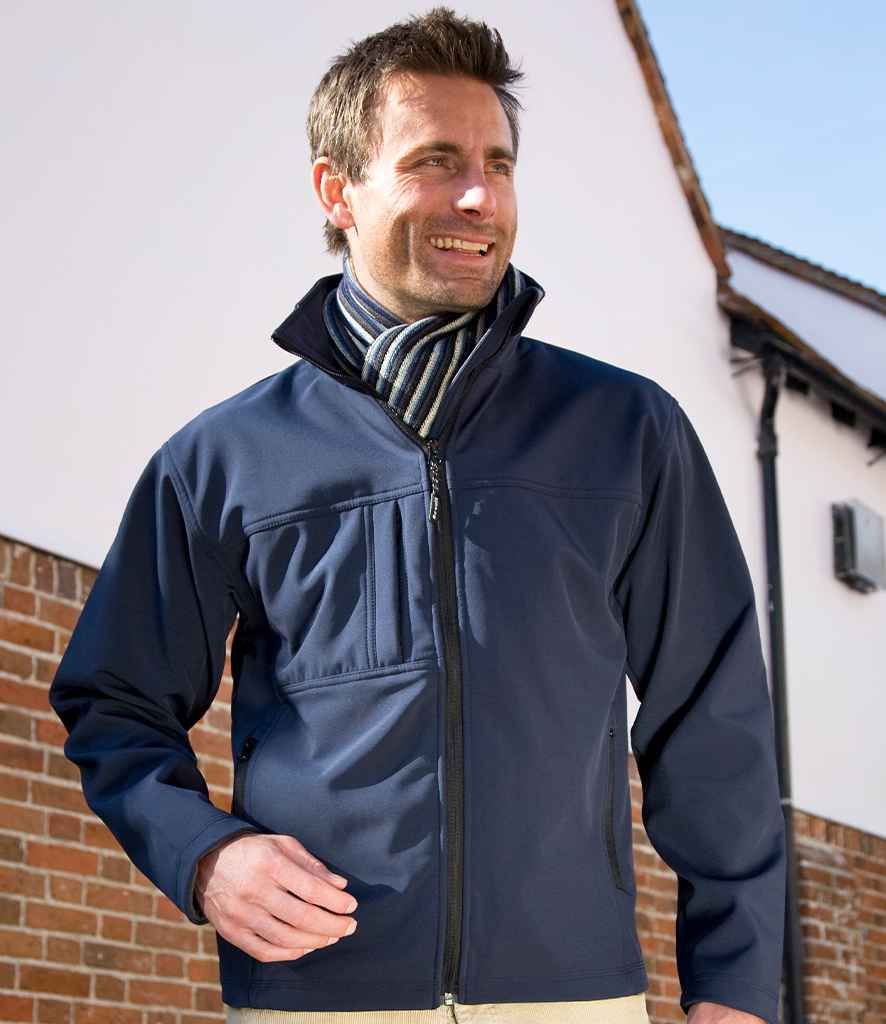 Result Recycled Classic Three Layer Soft Shell Jacket | Navy