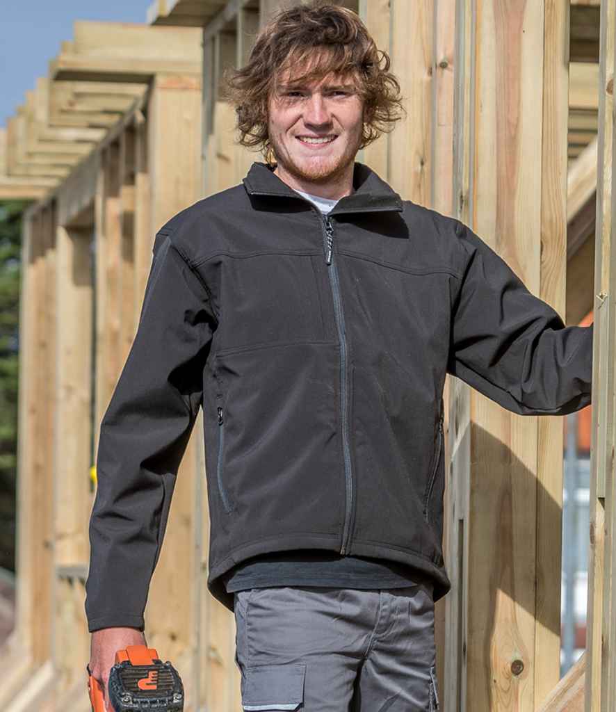 Result Recycled Classic Three Layer Soft Shell Jacket | Workguard Grey
