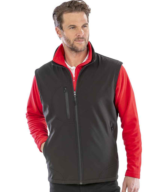Result Recycled Soft Shell Bodywarmer | Black/Black