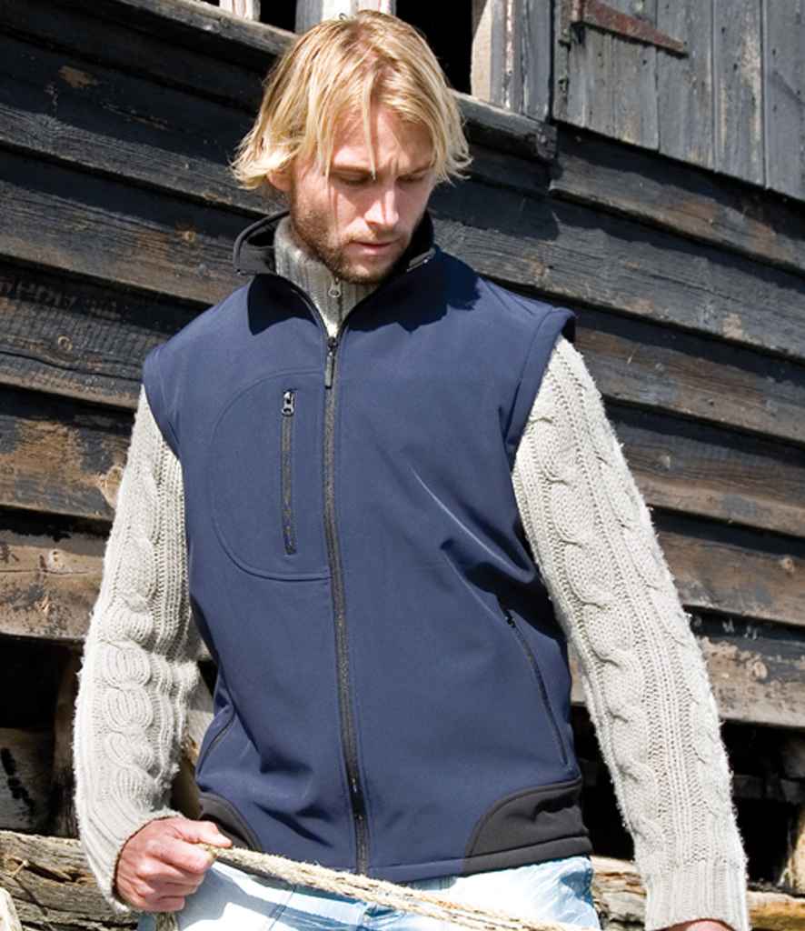Result Recycled Soft Shell Bodywarmer | Navy/Black