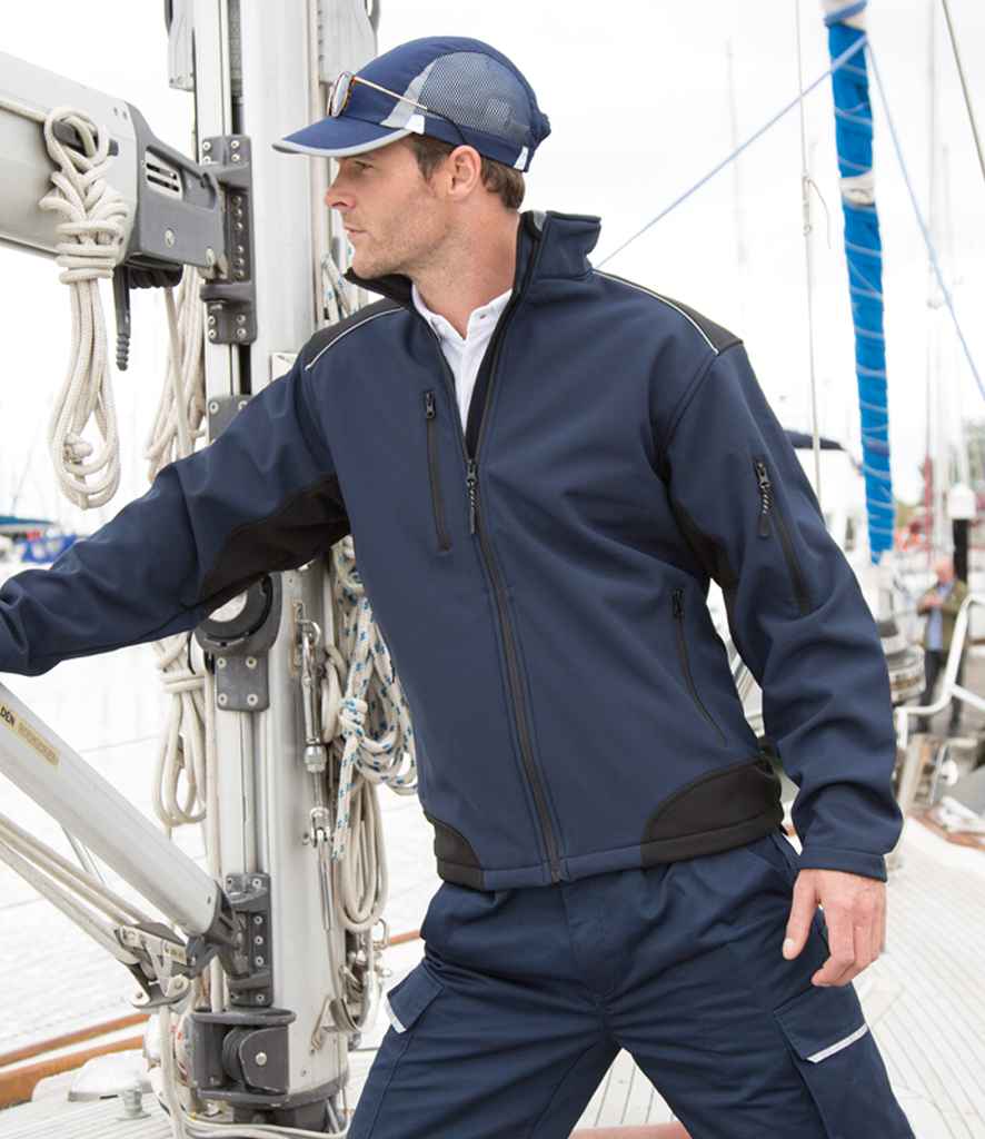 Result Work-Guard Ripstop Soft Shell Jacket | Navy/Black