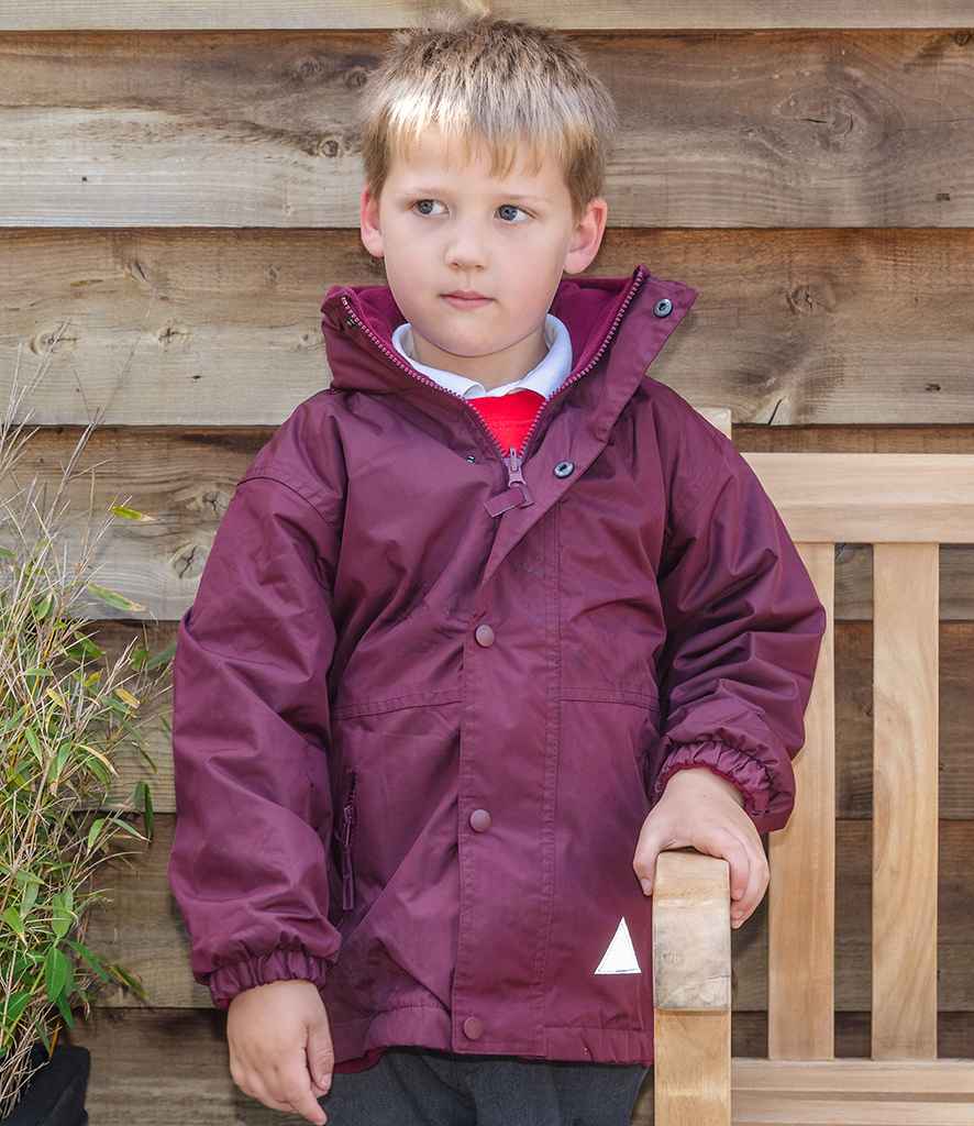 Result Recycled Kids/Youths Fleece Lined StormDri 6000 Jacket | Burgundy/Burgundy