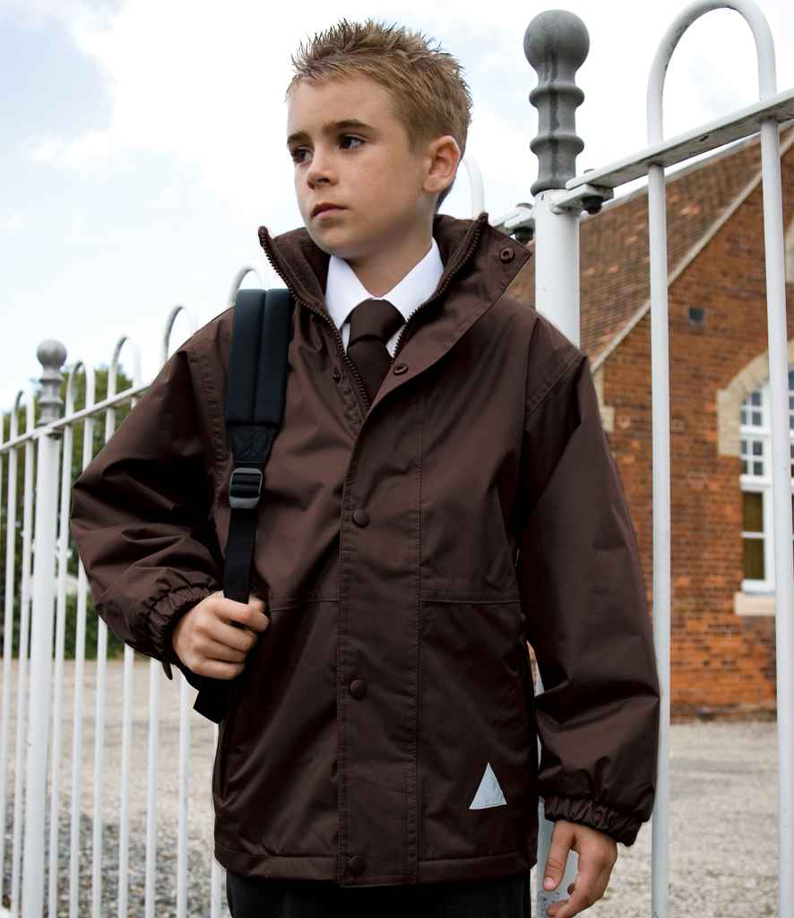 Result Recycled Kids/Youths Fleece Lined StormDri 6000 Jacket | Brown/Brown