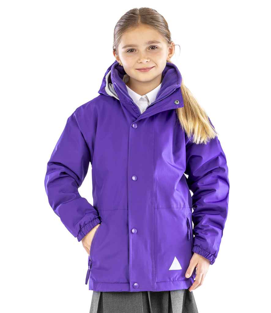 Result Recycled Kids/Youths Fleece Lined StormDri 6000 Jacket | Purple/Purple